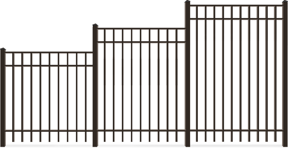 Residential Aluminum fence height options Hampton Roads