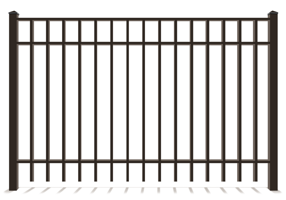 3-rail aluminum fence with extended pickets in Hampton Roads