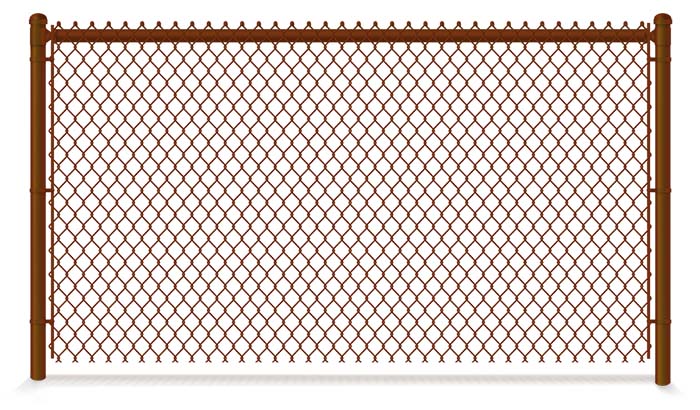 Brown Chain Link Fence in Hampton Roads