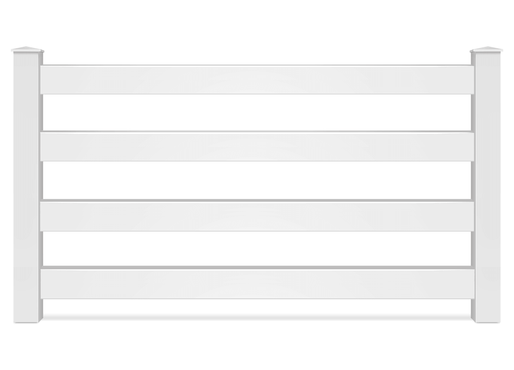 Decorative vinyl rail fence in the Hampton Roads area.