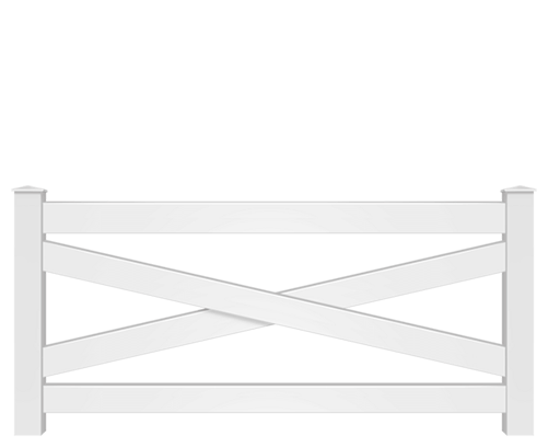 Vinyl Crossbuck fence contractor in Hampton Roads