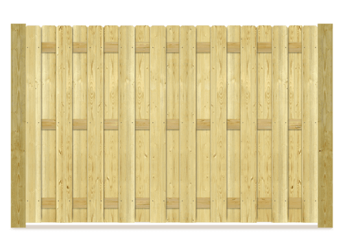Shadowbox wood fence in Hampton Roads