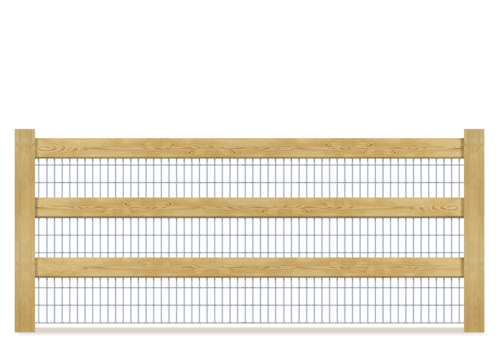 Post & Board With Wire Mesh wood fence in Hampton Roads